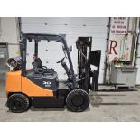 2012 Doosan 6,000lbs Capacity OUTDOOR LPG (Propane) with LOW HOURS Forklift 3-stage 189" load height