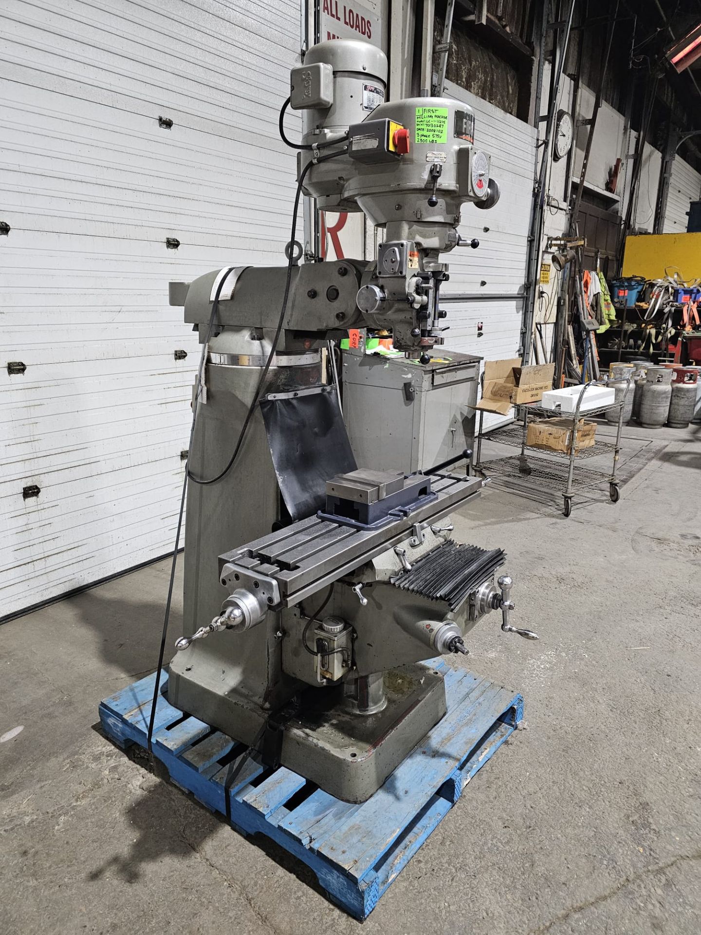 2008 FIRST MILLING MACHINE mode lC-1-1/2VS With brand new 6" accu-lock machine vice 3 phase - Image 8 of 15