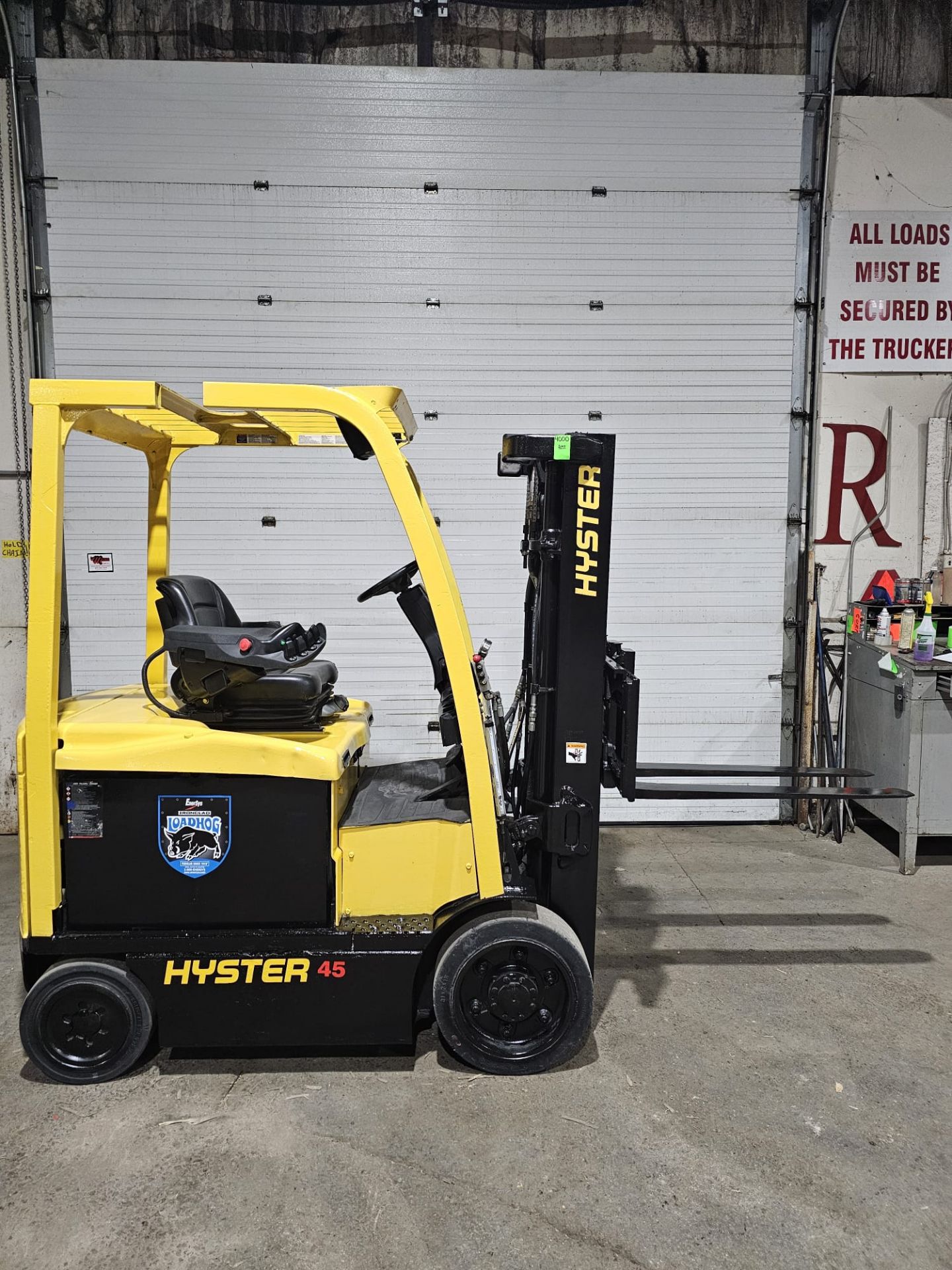 2010 Hyster 4,500lbs Capacity Electric Forklift 48v sideshift 3-STAGE MAST 189" load height
