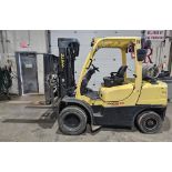 2011 Hyster 8,000 LPG (propane) Outdoor Forklift Dual Front Tires 3-Stage 182" load height Sideshift