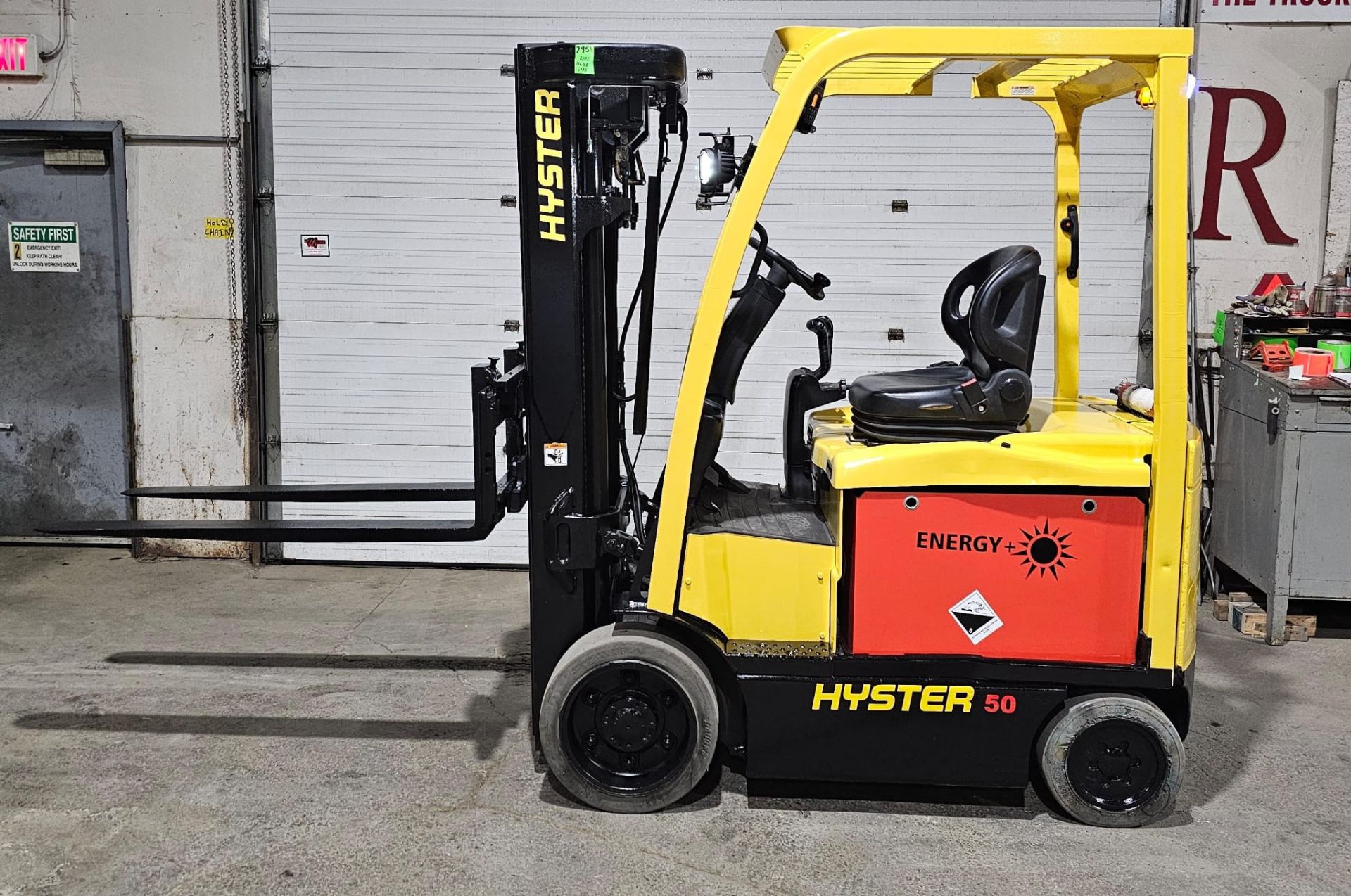 2012 HYSTER 5,000lbs Capacity Forklift Electric with sideshift & Brand New 48V Battery & 4-STAGE
