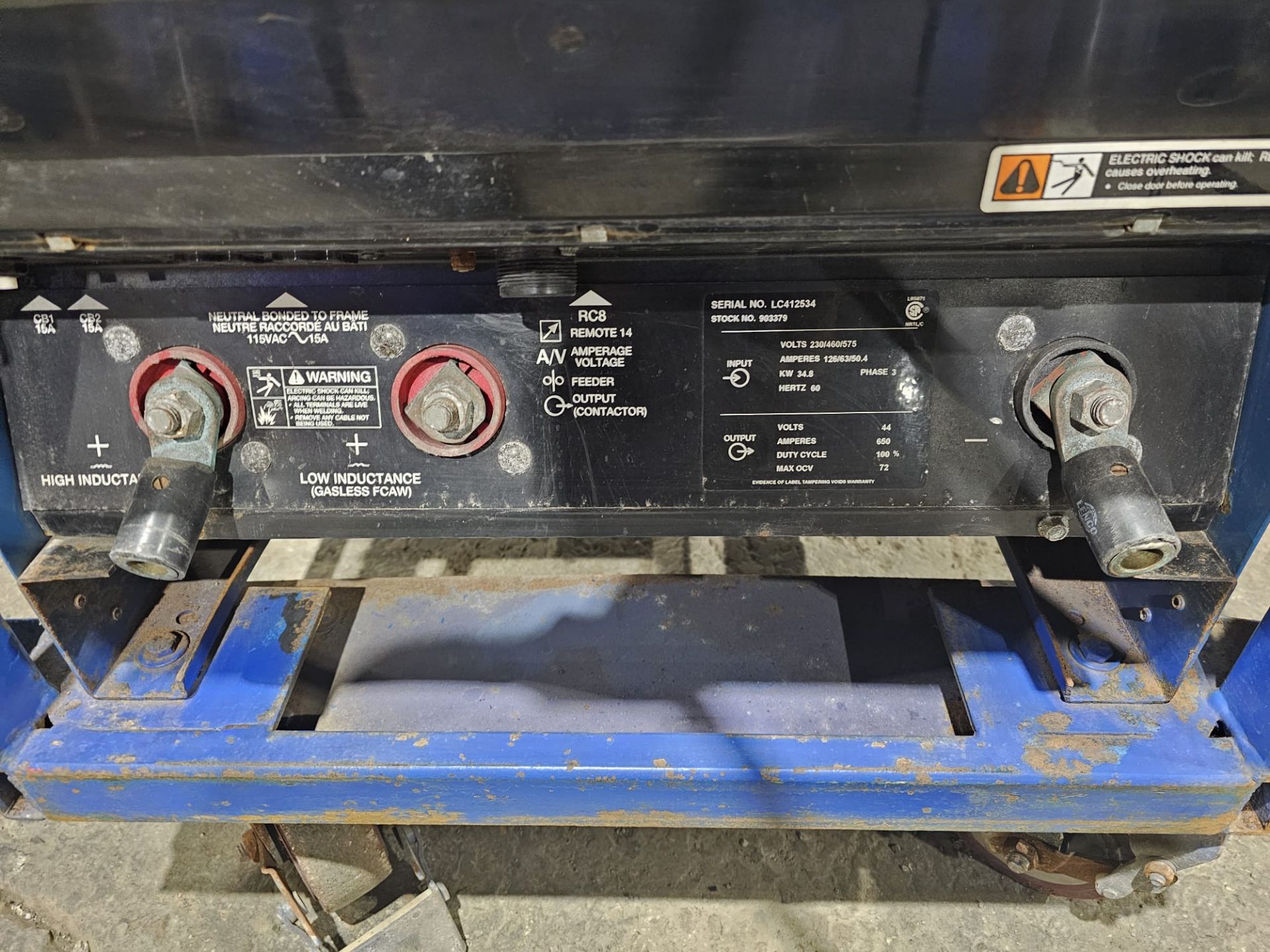 Miller Dimension 652 Mig Welder 650 Amp Mig Tig Stick Multi Process Power Source with 22A Wire - Image 8 of 10