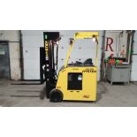 2014 Hyster 3,500lbs Capacity Electric Stand On Forklift 4-STAGE MAST 36V with sideshift - FREE