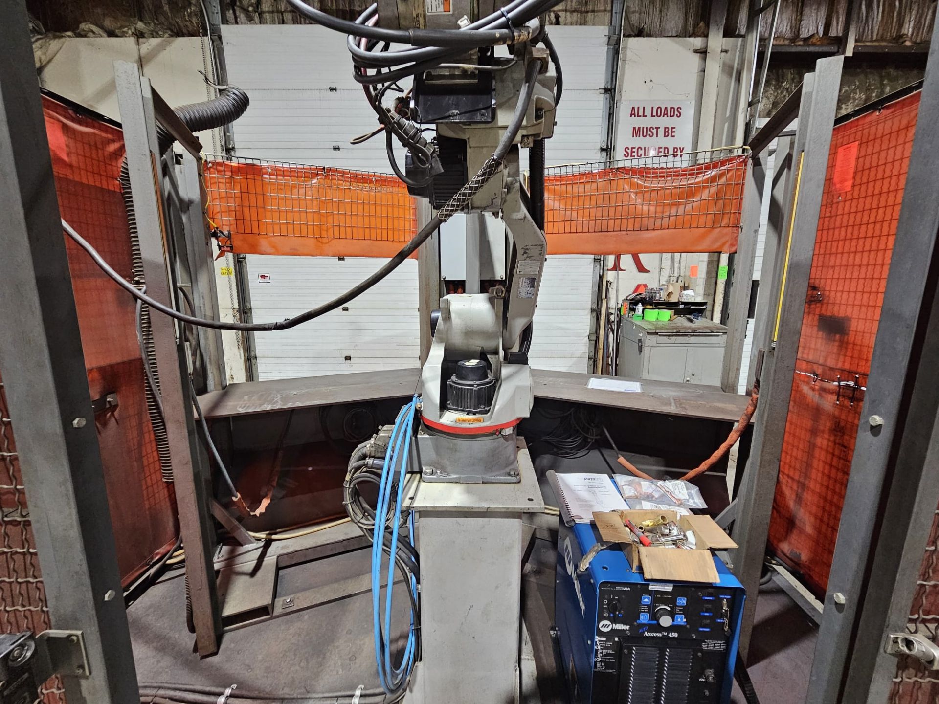 Motoman Model UP-6 Welding Robot Cell with Yasnac Controller, Miller Axcess 450 Welder Tip Cleaner - Image 4 of 26