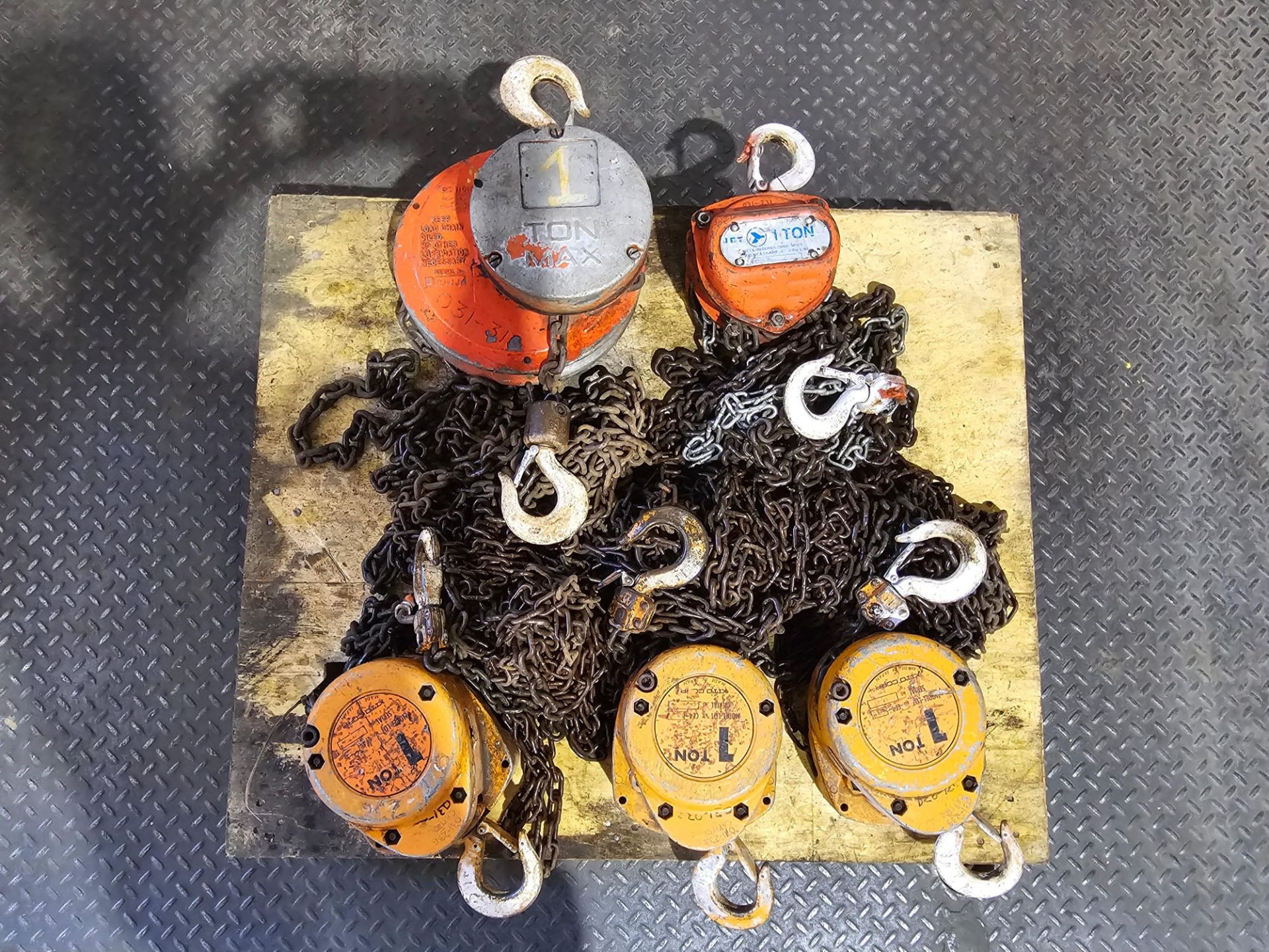 Lot of 3x 1T Kito and 1x 1T CM and 1x 1T Jet chain hoist - Image 5 of 7