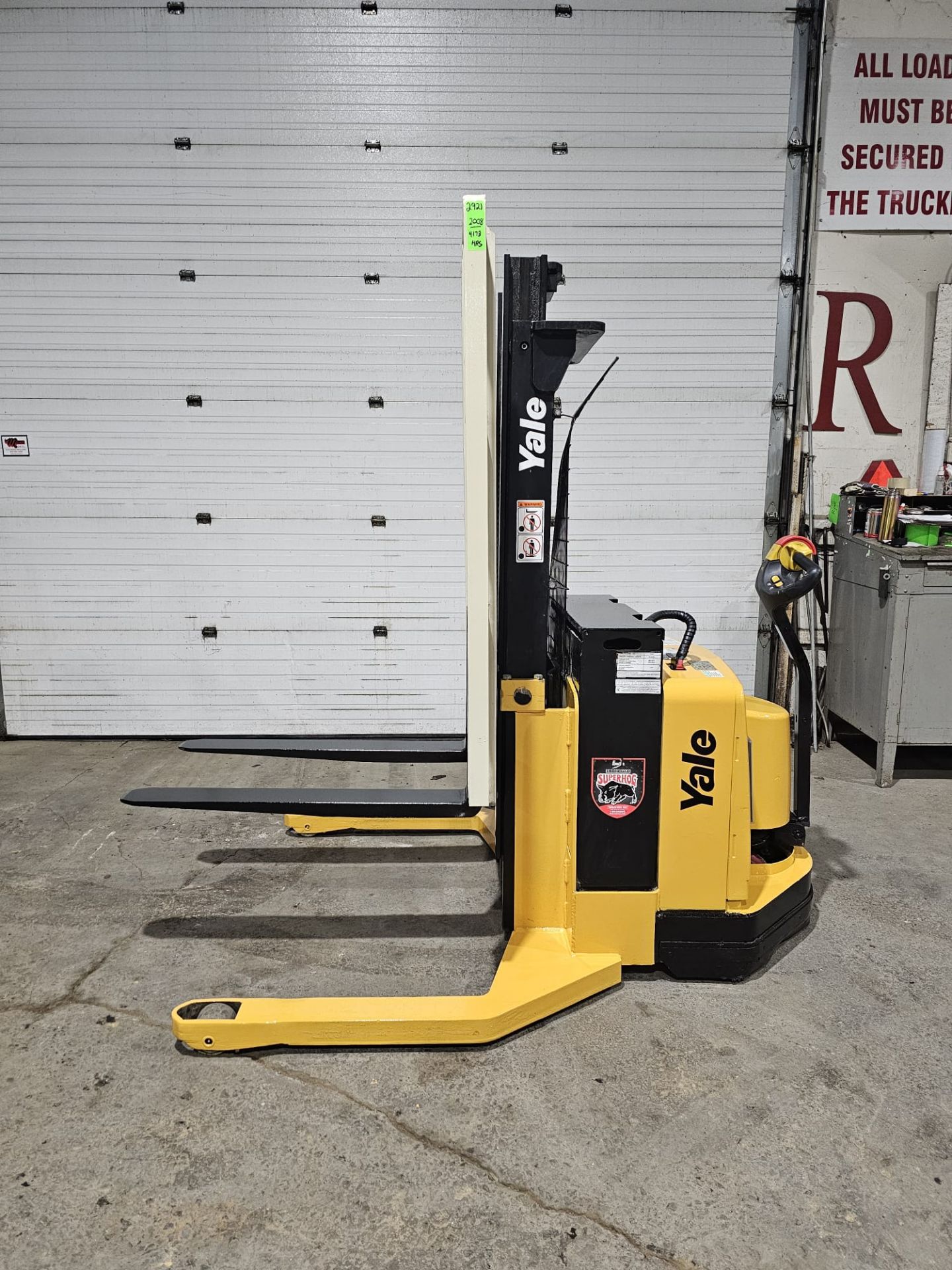 2008 Yale Pallet Stacker Walk Behind 4,000lbs capacity electric Powered Pallet Cart 24V with Low - Image 2 of 6