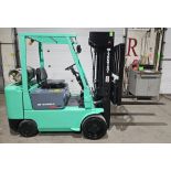 Mitsubishi 5,000lbs Capacity LPG (Propane) Forklift with sideshift 4- STAGE MAST 240" Load Height (