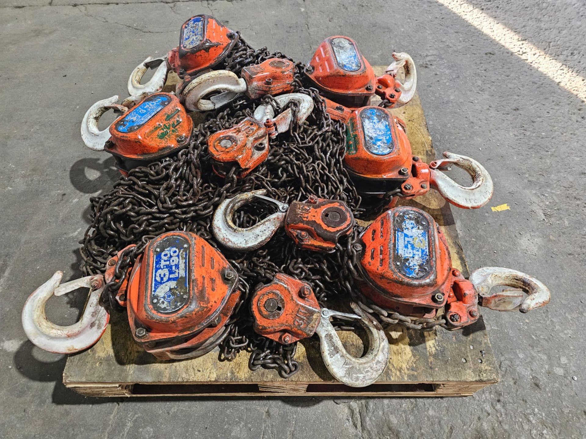 Lot of 6X 3T Jet chain hoists - Image 4 of 4