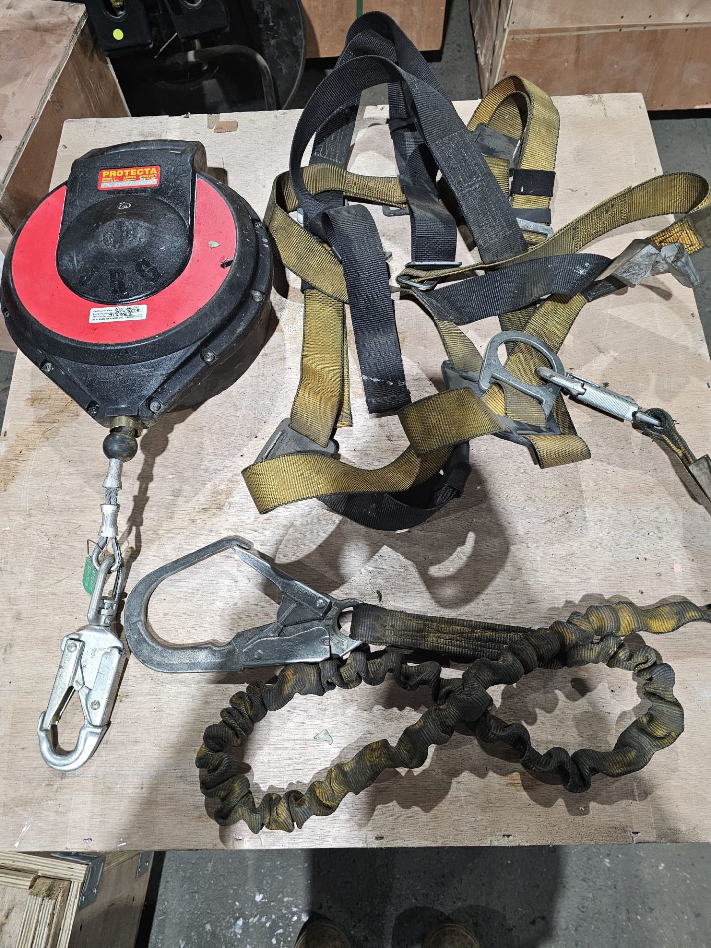 1 lot Protecta Fall arrest system with harness and lanyard