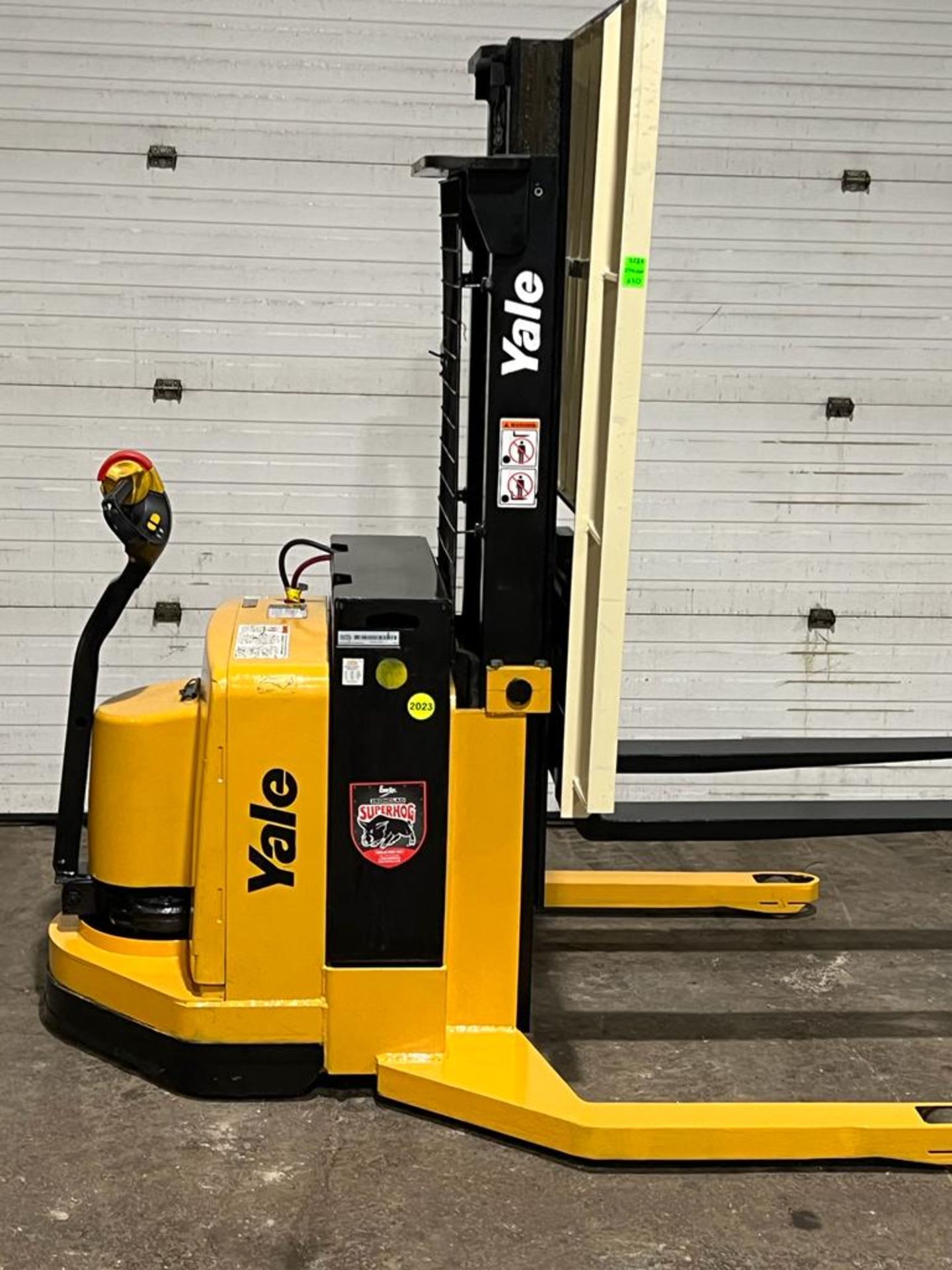 2012 Yale Pallet Stacker Walk Behind 4,000lbs capacity electric Powered Pallet Cart 24V with Low