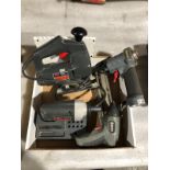 Lot of 4 (4 units) Electric Hand Tools - Jigsaw, Nailer, Cordless Screwdriver