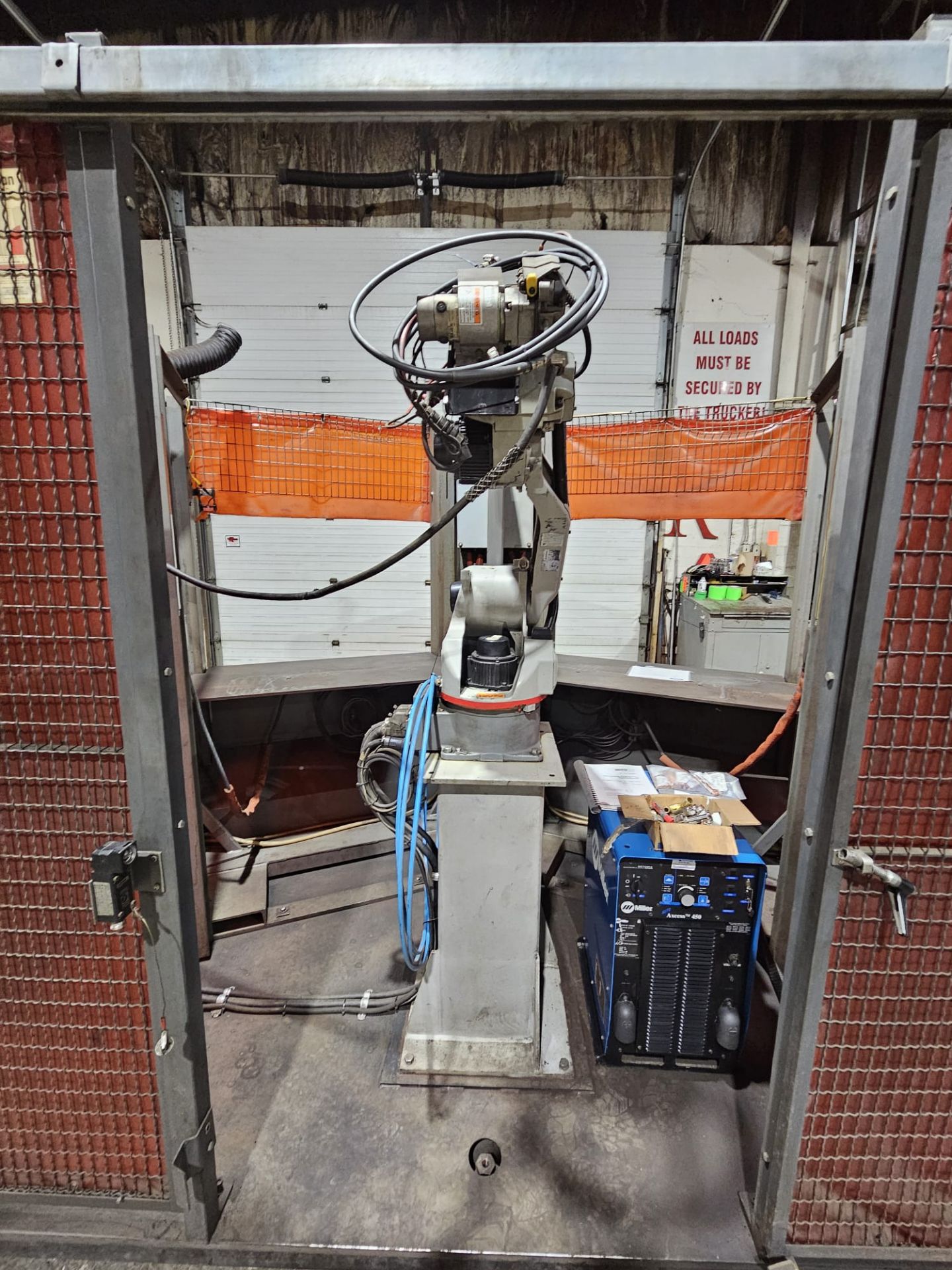 Motoman Model UP-6 Welding Robot Cell with Yasnac Controller, Miller Axcess 450 Welder Tip Cleaner - Image 2 of 26