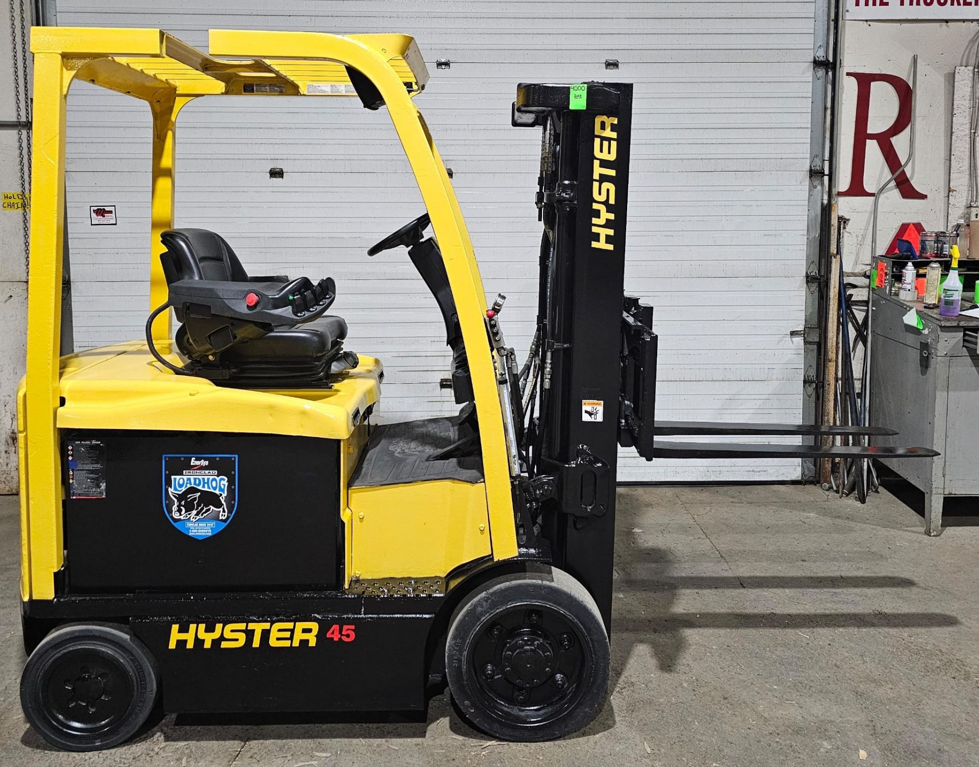 2010 Hyster 4,500lbs Capacity Electric Forklift 48v sideshift 3-STAGE MAST 189" load height - Image 2 of 11