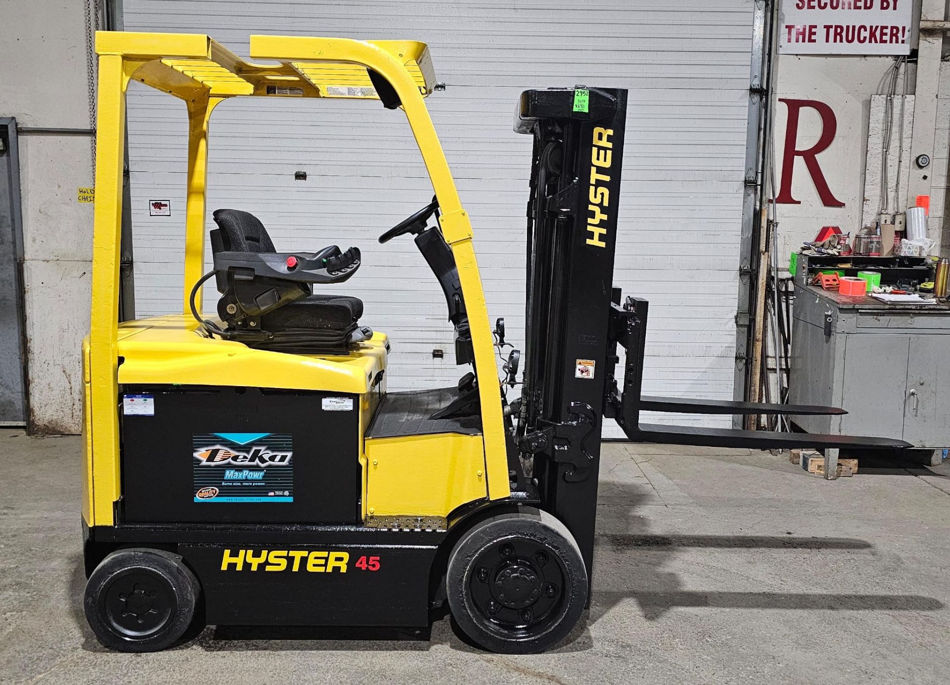 2014 HYSTER 4,500lbs Capacity Forklift Electric 48V with sideshift & 4 function & fittings & 3 -