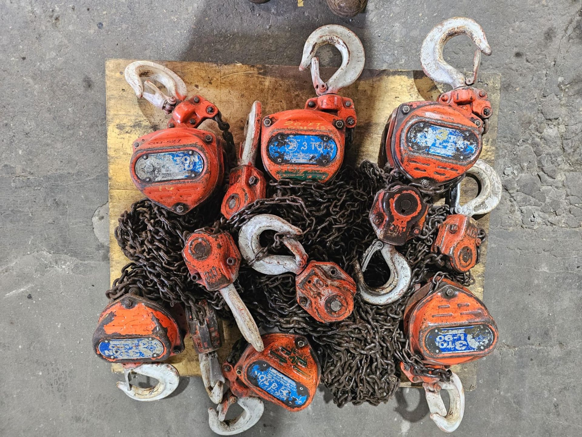 Lot of 6X 3T Jet chain hoists - Image 3 of 4