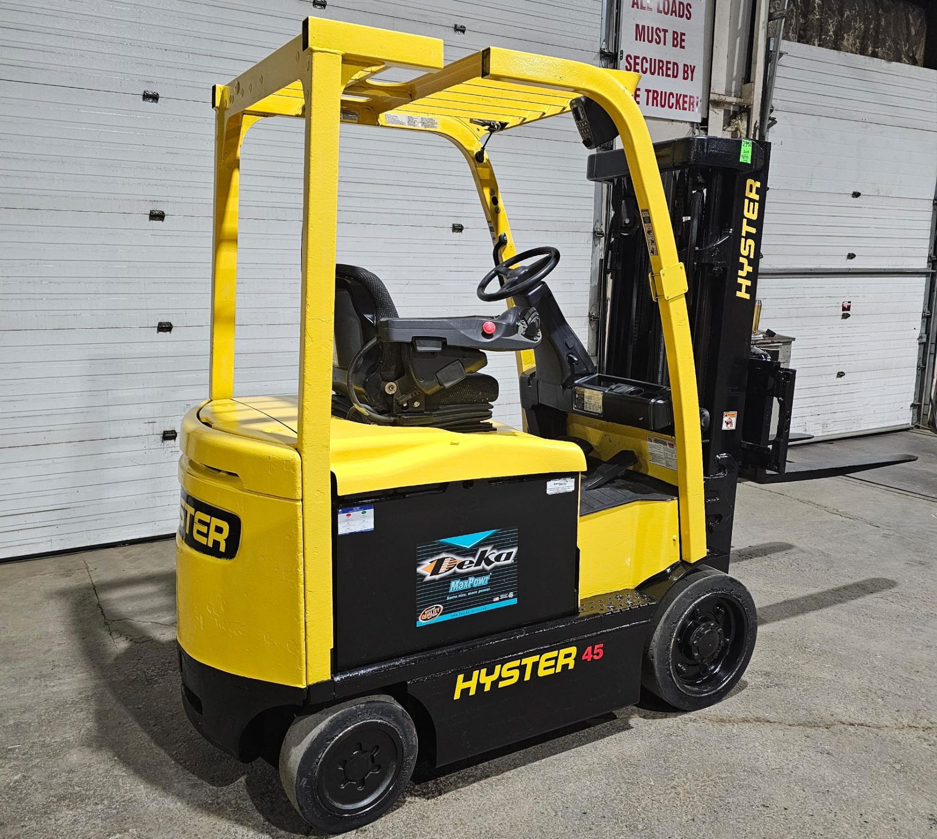 2014 HYSTER 4,500lbs Capacity Forklift Electric 48V with sideshift & 4 function & fittings & 3 - - Image 2 of 6