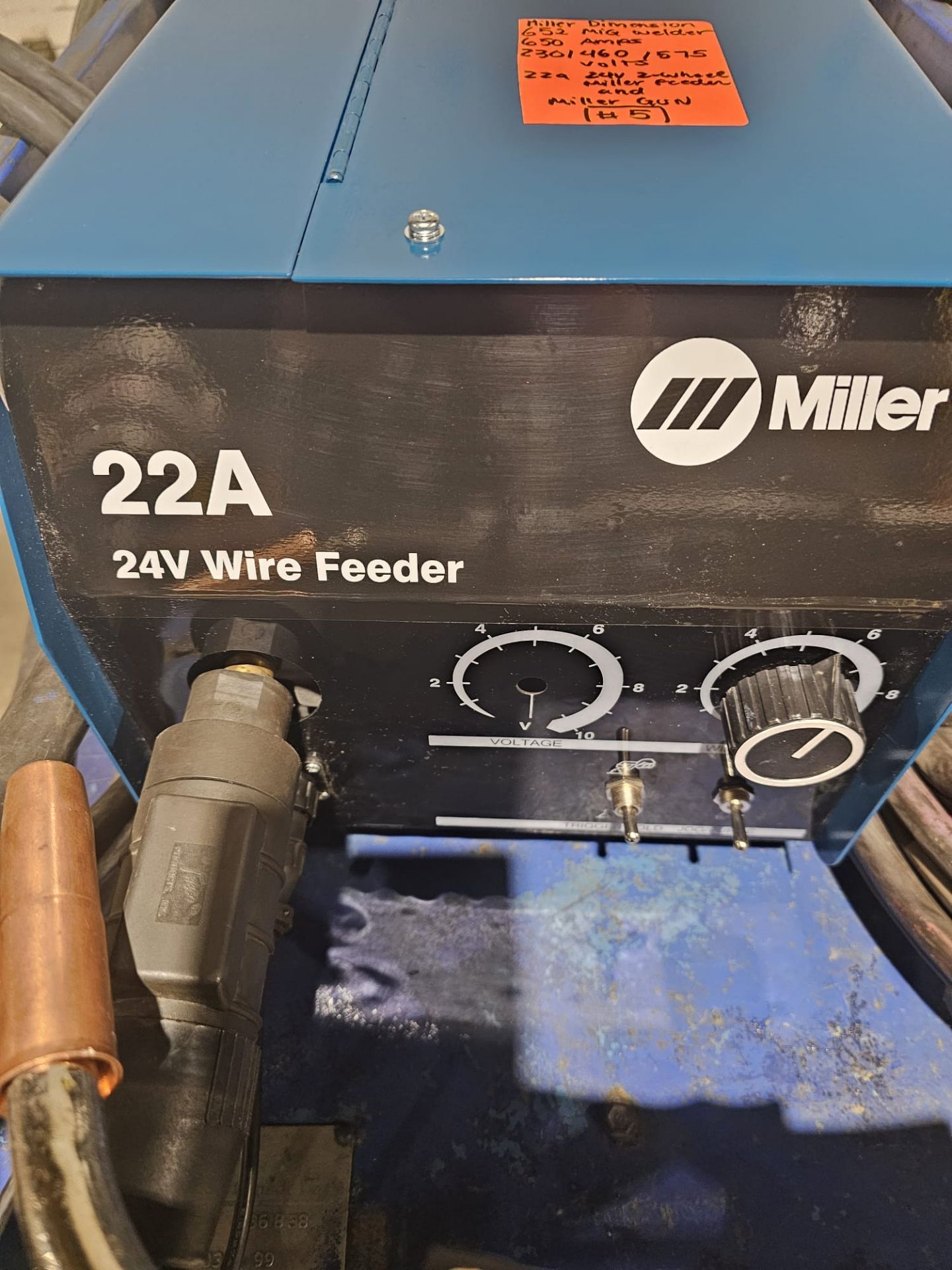Miller Dimension 652 Mig Welder 650 Amp Mig Tig Stick Multi Process Power Source with 22A Wire - Image 8 of 9