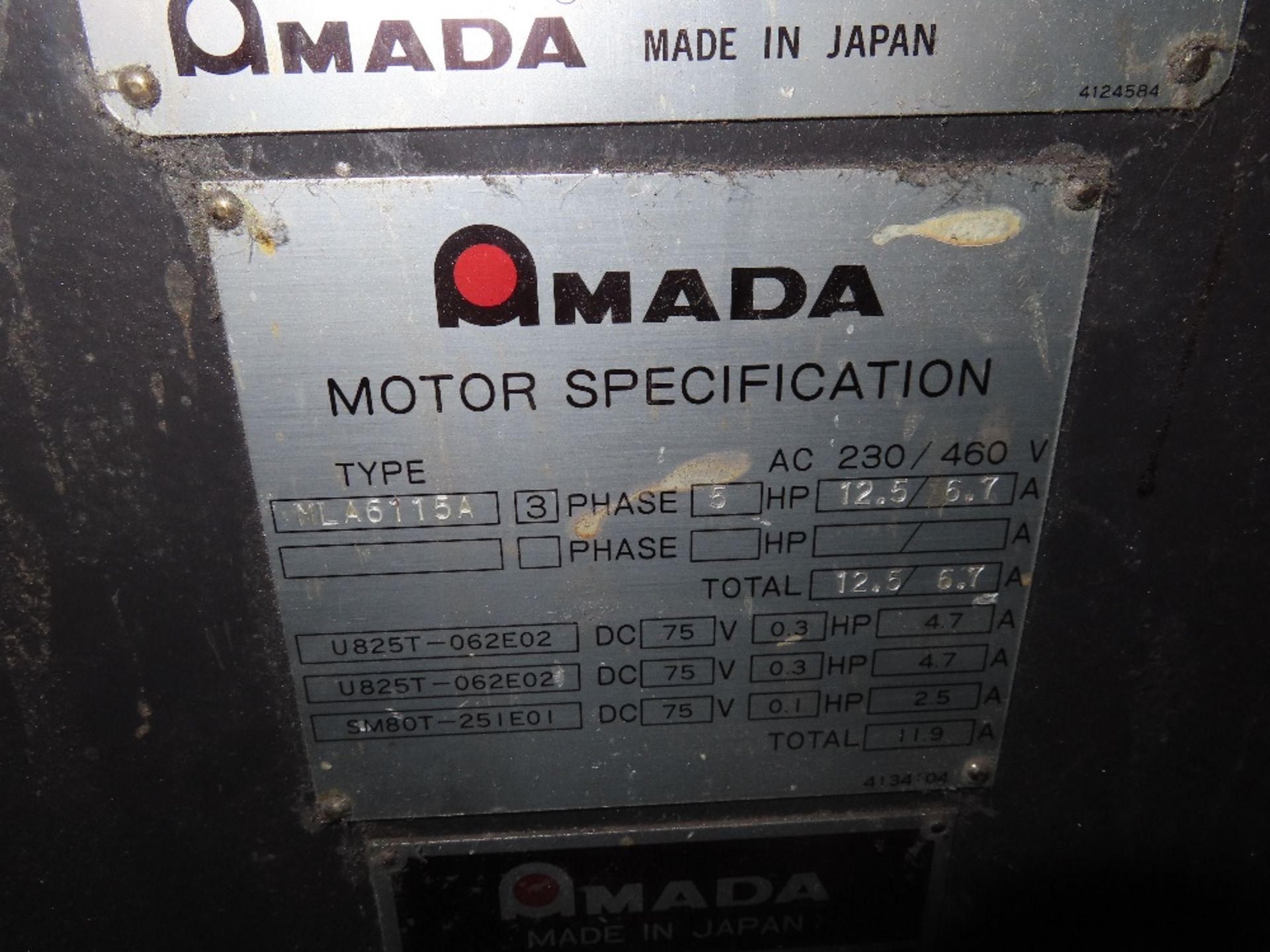 (1996) Amada mod. RG-50, 50-Ton Power Press - Image 7 of 8