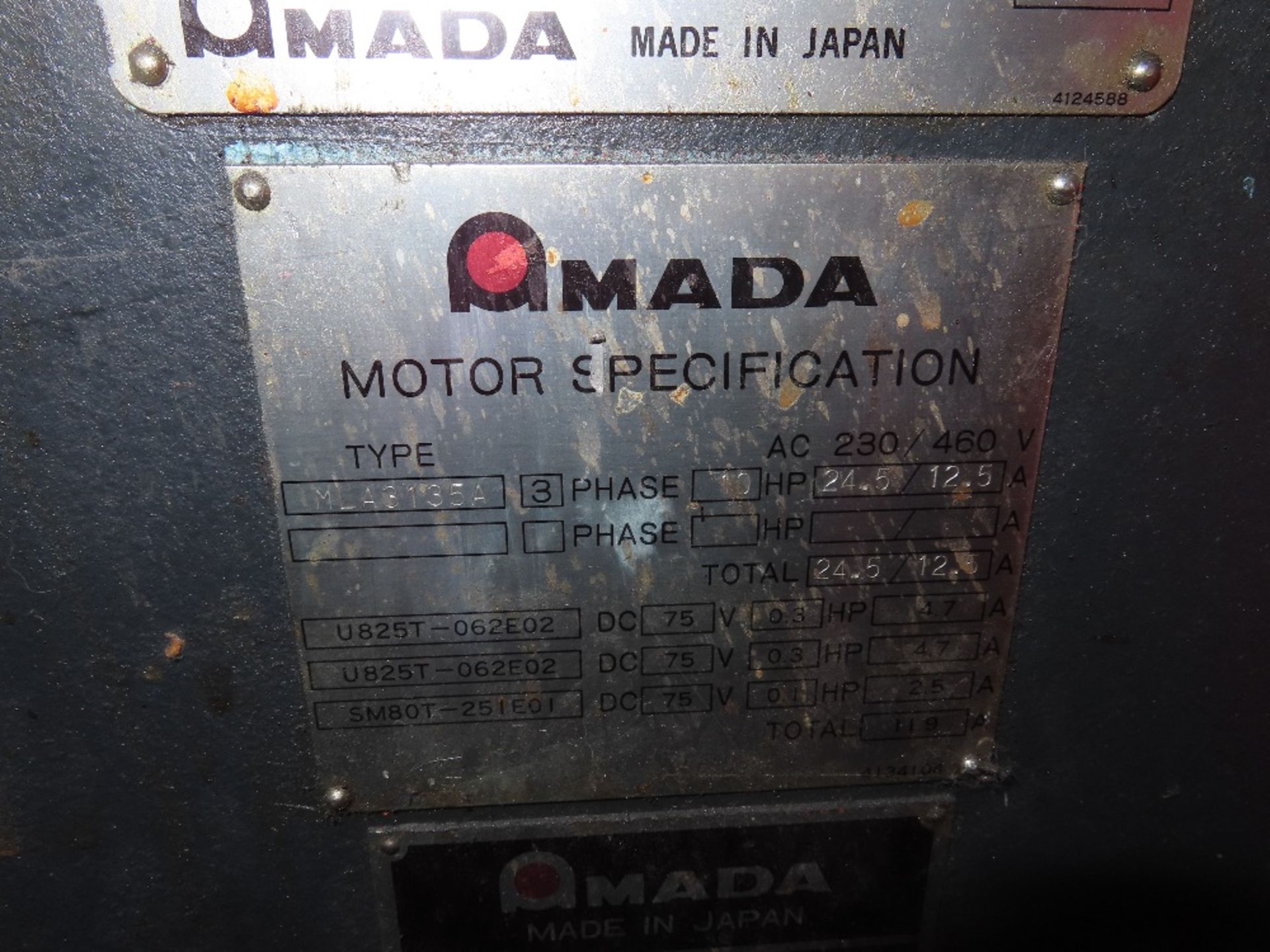 (1986) Amada mod. RG-100, 100-Ton Power Press - Image 8 of 9