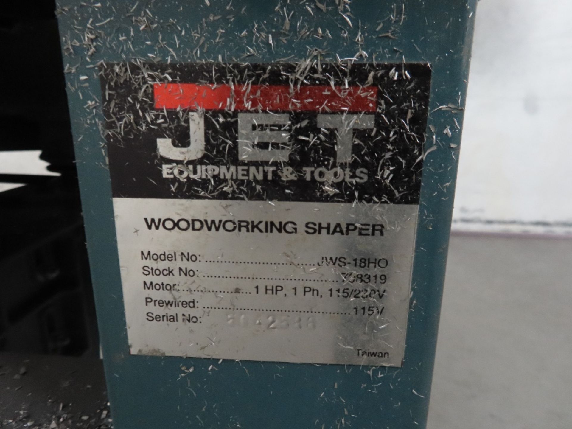 Jet mod. JWS-18HO, 1hp Shaper - Image 3 of 3