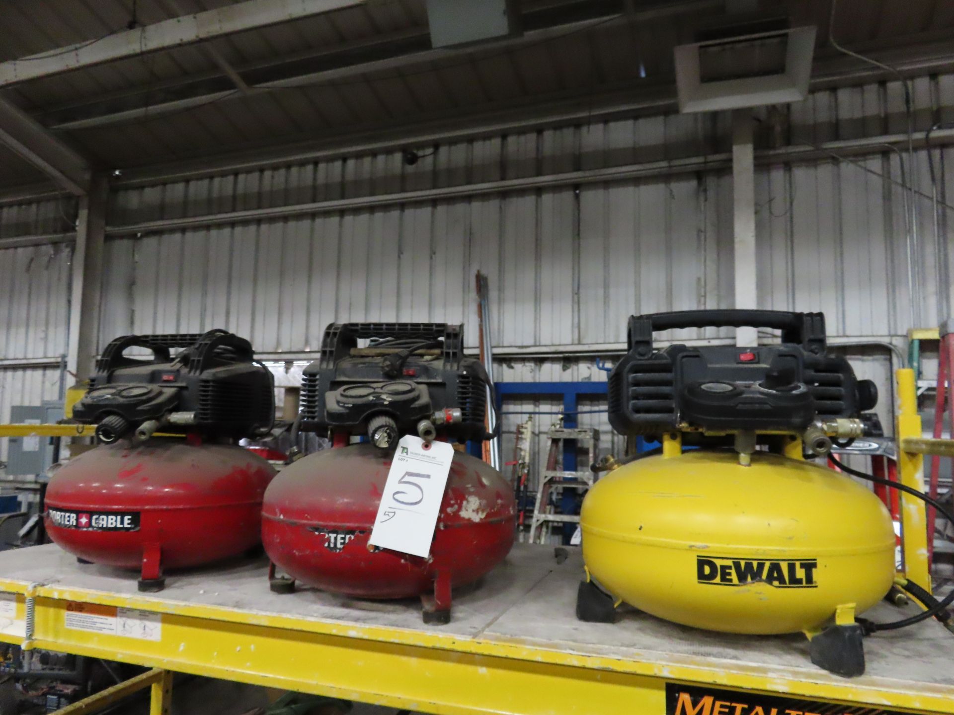 (Lot) DeWalt & Porter Cable Air Compressors