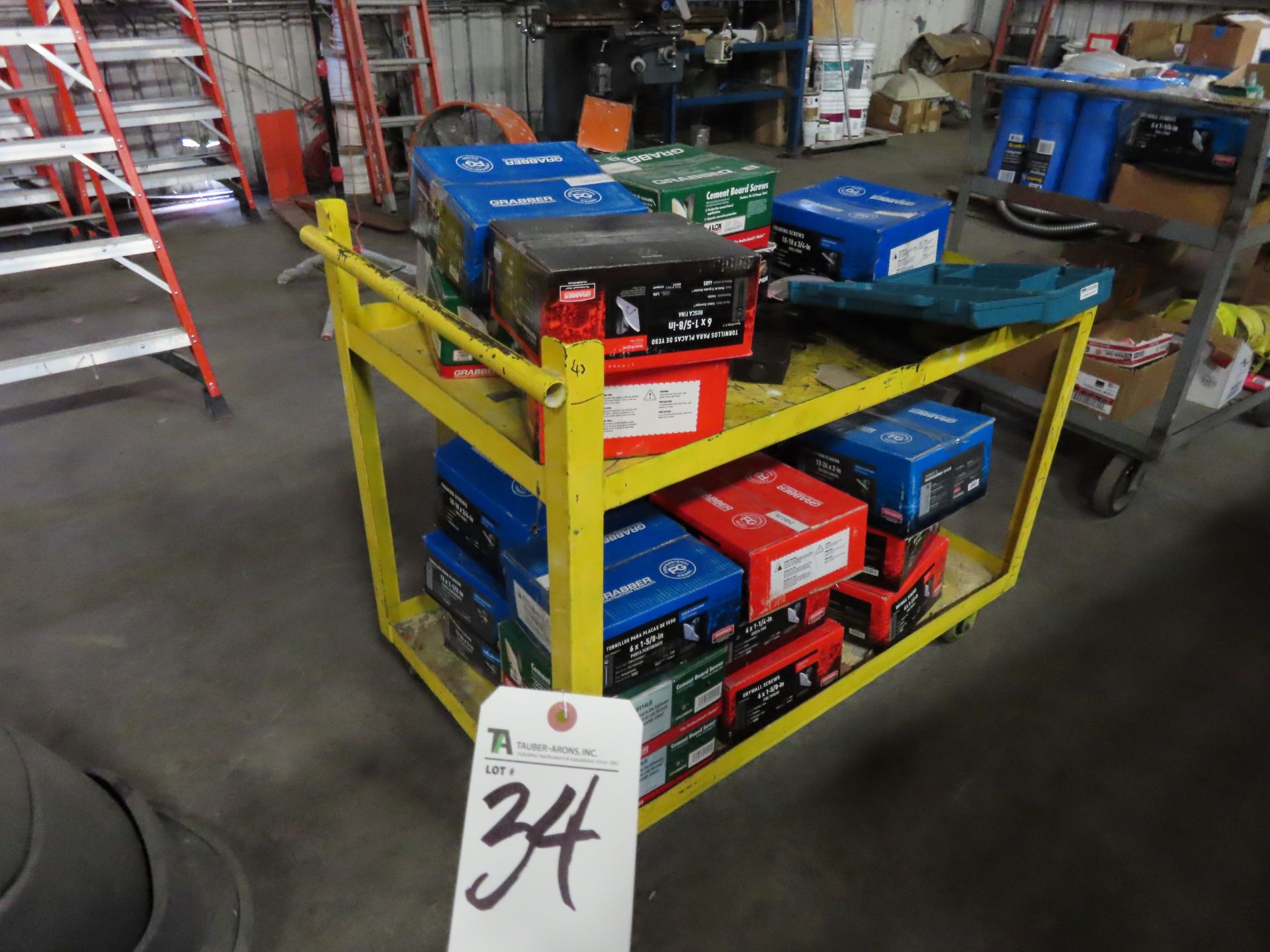 (Lot) (4) Carts w/ Misc. Caulking, Tape Head