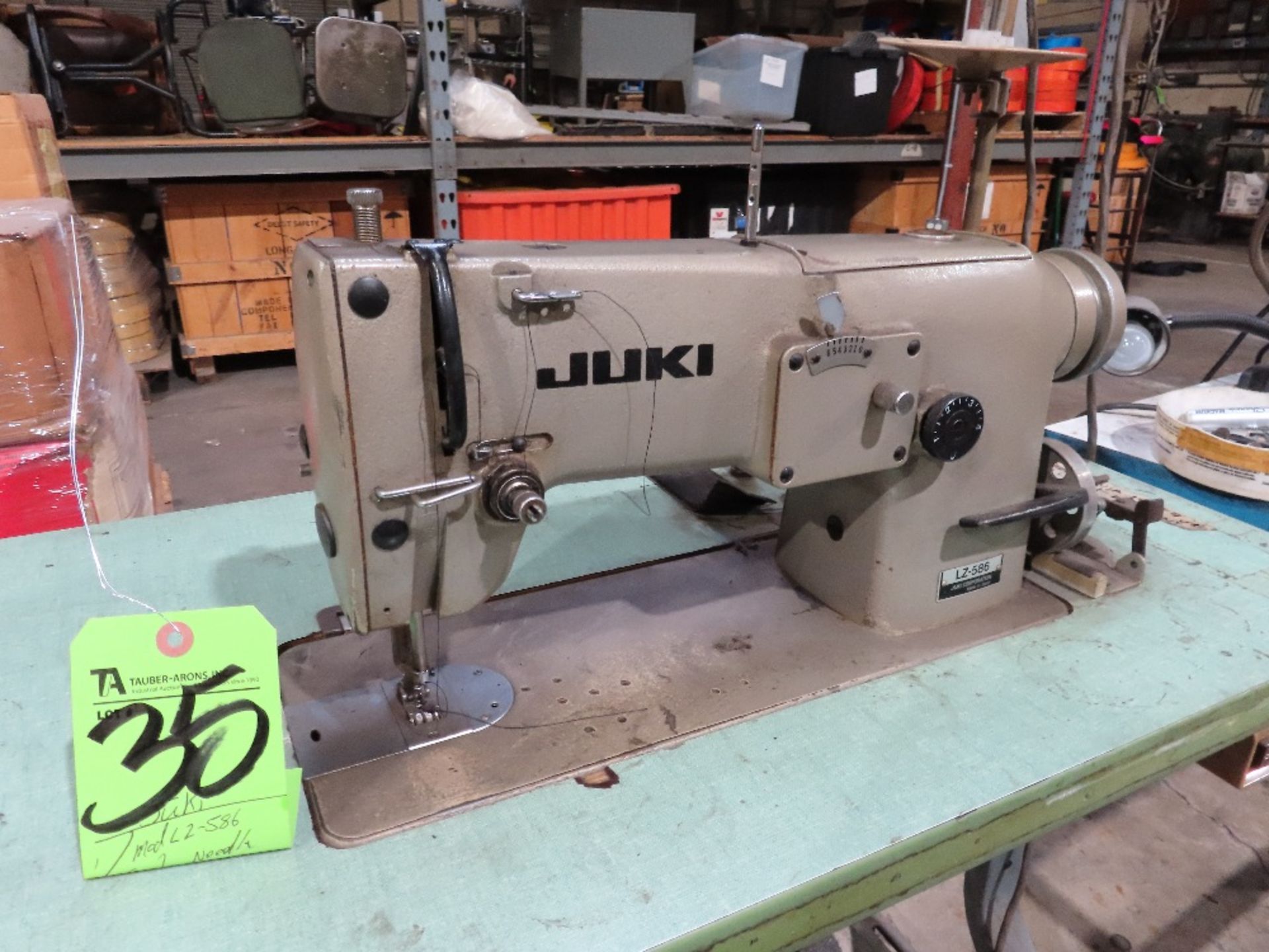 Juki mod. LZ-586, Single Needle Sewing - Image 2 of 2