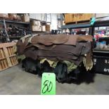 (Lot) Leather on Cart & Rack (No Rack)