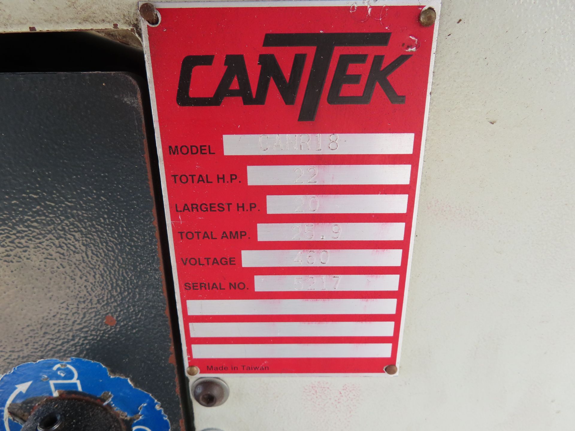 Cantek mod. CANR18, 22hp Straight Line Rip - Bild 8 aus 8