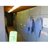 (Lot) (9) Sec. of Lockers w/ Coverall