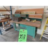 (Lot) (6) Wood Benches (Some w/ Vises)