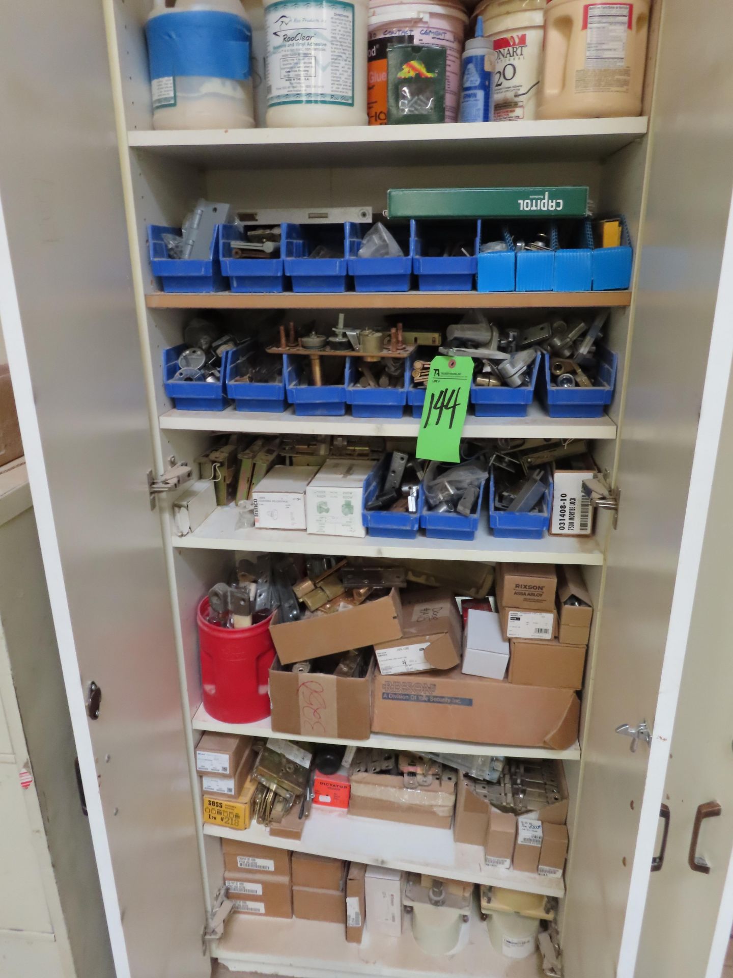 (Lot) Misc. Hardware w/ Cabinet