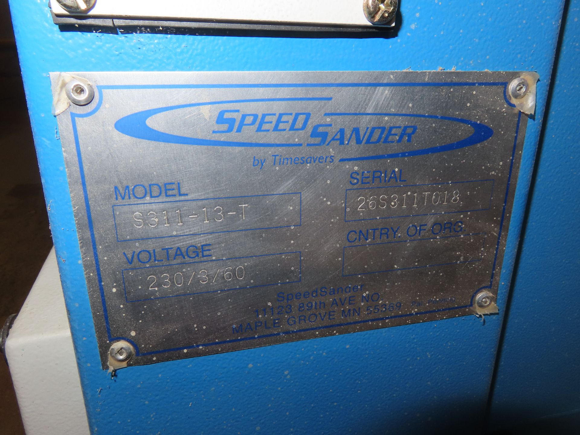 Timesaver Speed Sander mod. SS11-13-T, 36'' - Image 5 of 5