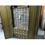 (Lot) Cabinet w/ Assorted Tooling, Taps,