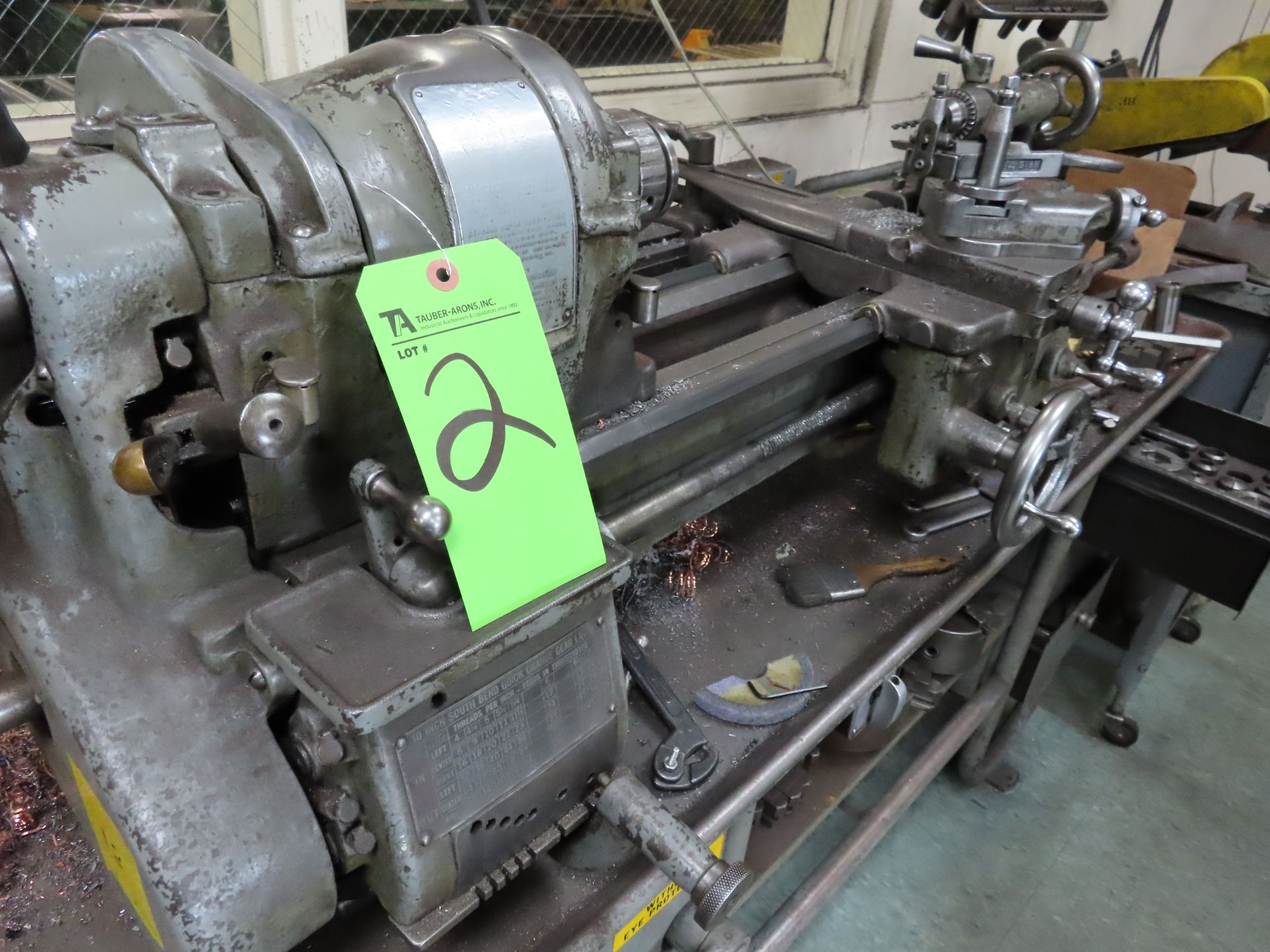 South Bend Engine Lathe w/ 3-4 Jaw Chuck, Tailstock - Image 2 of 3