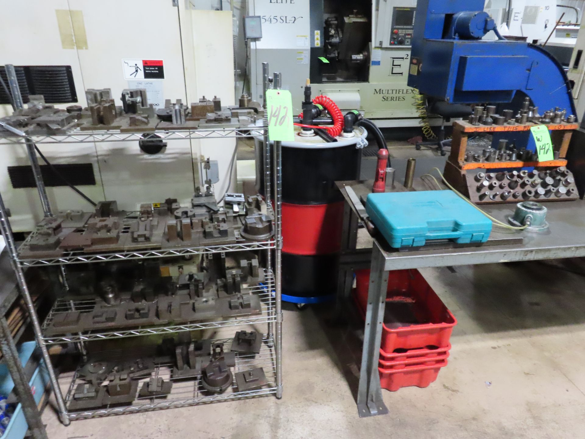 (Lot) Custom Press Tooling w/ Rack , Vise &