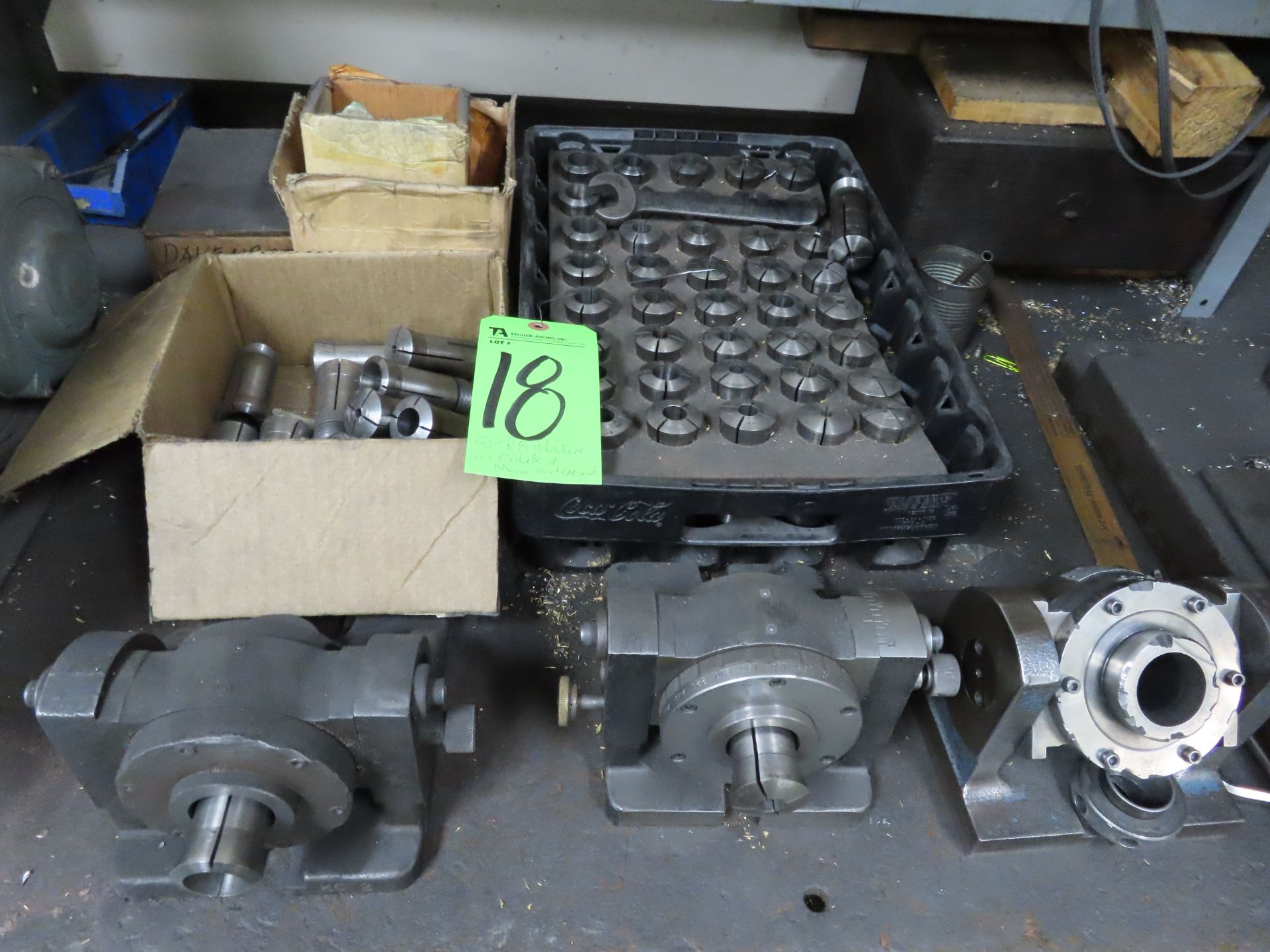 (Lot) 5-C Collets & Collet Holder