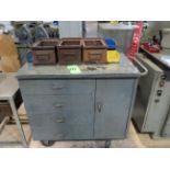 (Lot) Portable Cabinet w/ Contents