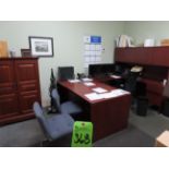 (Lot) Office Furniture w/ Computers & Printer (NO MONITORS, NO COMPUTERS)