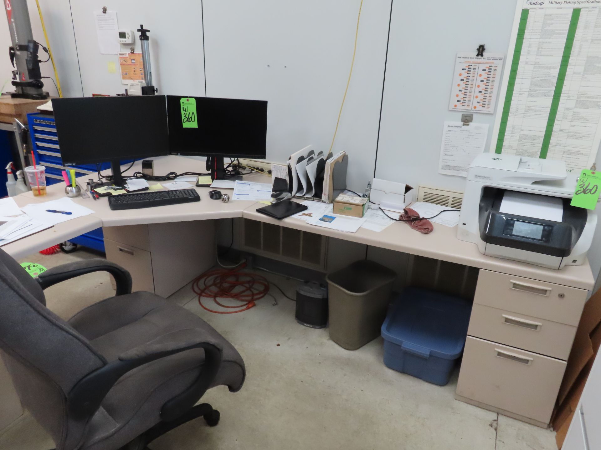 (Lot) Loose Office Furniture, Monitors,