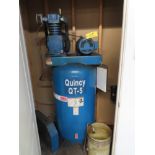 QUINCY MDL. QT-5 5HP VERTICAL TANK PISTON TYPE AIR COMPRESSOR