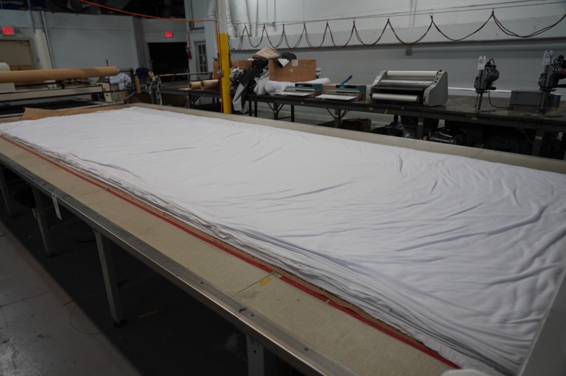 (2) Stacks of Blankets and (2) Stacks of Clothe Material, (1) Fleece White 60'' x 80'' , (1) Fleece - Image 7 of 7