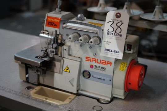 Siruba Overlock Sewing Machine Model 737QE - 504F1-15 S/N TDQE2402CB-1, Adjustable Speed, Gauge 1. - Image 4 of 9