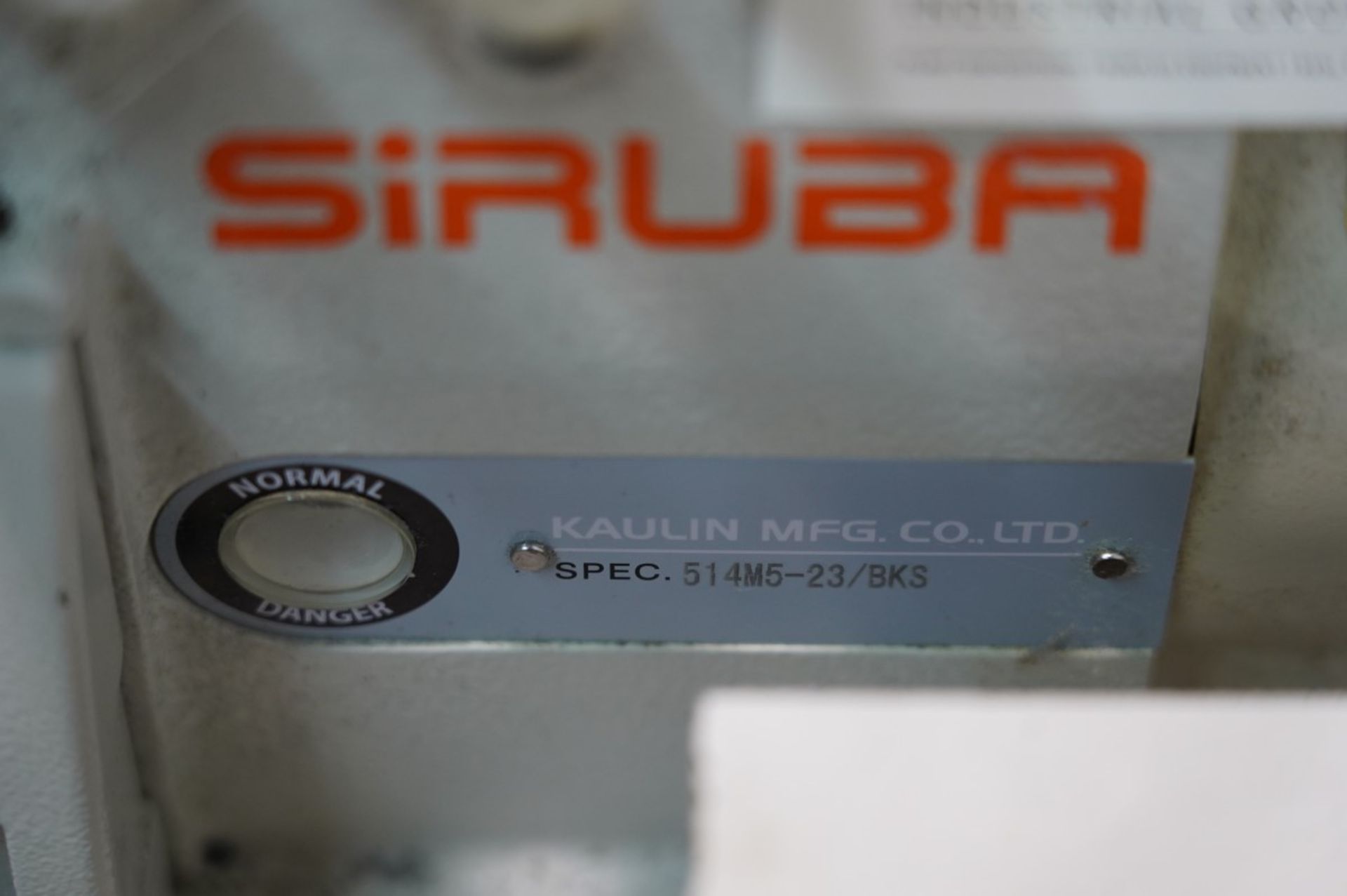 Siruba Overlock Sewing Machine Model 747QD - 514M5-23/BKS S/N HDJA1448C00116, Adjustable Speed, Gau - Image 7 of 7
