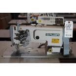 Siruba Twin Needle Lockstitch Sewing Machine Model T828-75-064M/C S/N 27601224, With Siruba Model