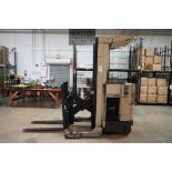 Crown 3500 Lbs. Capacity Electric Reach Stand Up Ride On Forklift Model 35RRTT-S S/N 1A117992, 24 V