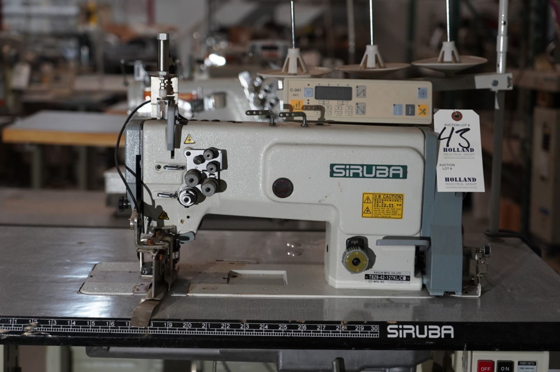 Siruba Overlock Sewing Machine Model T828-42-127KL/C S/N 23605216, Adjustable Speed, Number of Ne