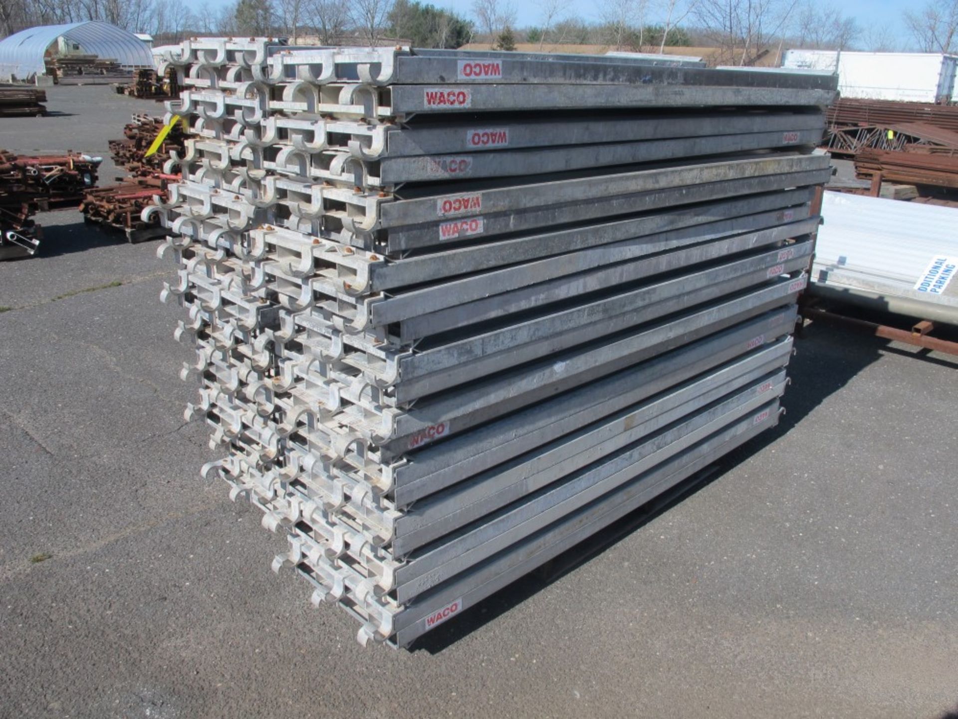 Lot of (65) WERNER Alum Plank 7' w/ Alum Deck (Waco #5307A)
