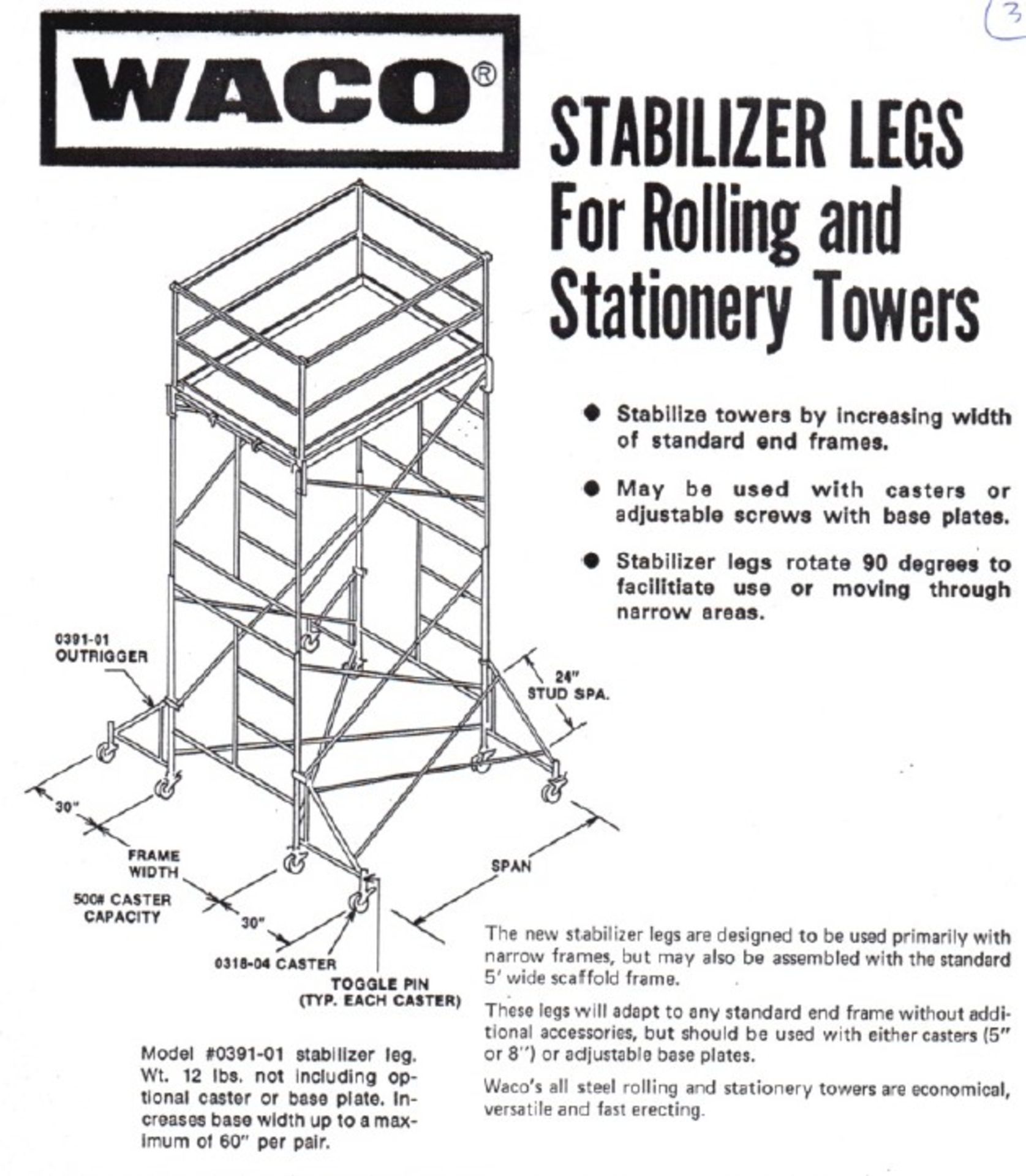 Lot of (22) Stabilizer Leg (Waco #391.01) - Image 2 of 2