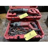 Milwaukee Electric Rotary Hammer Drill & Bits w/ Case and Milwaukee Electric Sawzall w/ Case